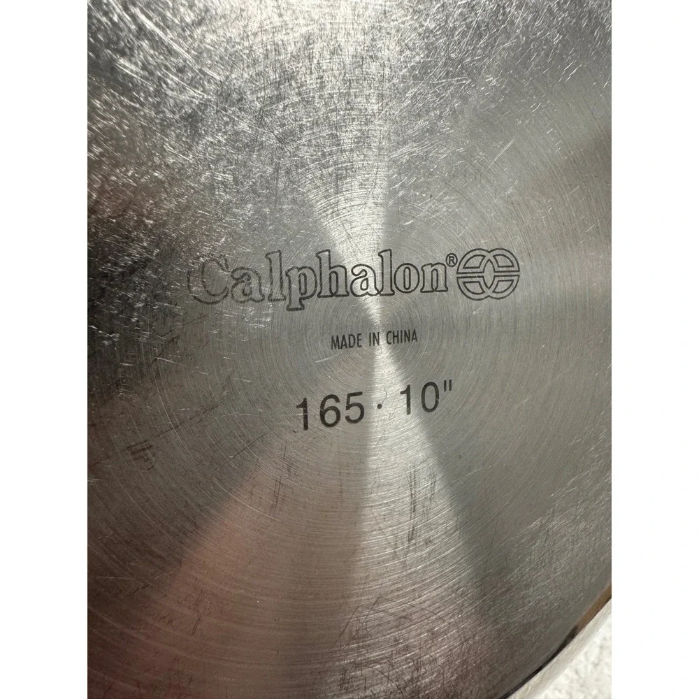 Calphalon 165 Stainless Steel 10 Inch Stir Fry Pan Wok Triple Riveted Handle